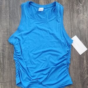 Athleta NWT Vibrant Blue Ruched Tank Top - Medium